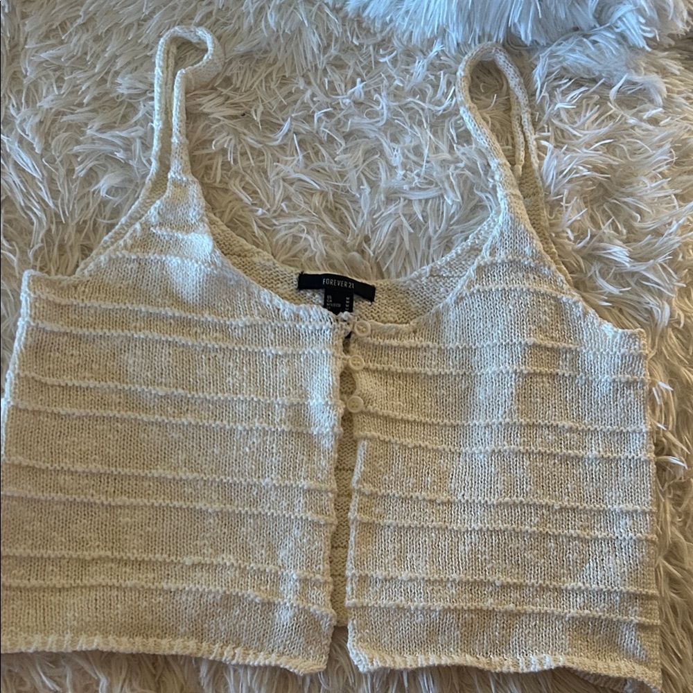 Forever 21 Cream Knit Camisole